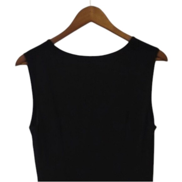 NEW DKNY Slinky Jersey Knit Handkerchief Hem Midi Dress in Black Size Medium - Picture 7 of 10